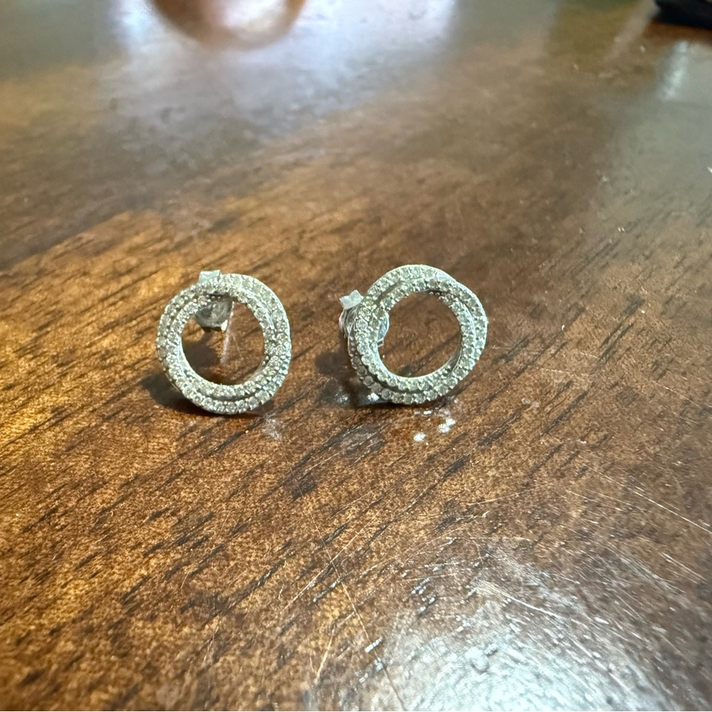 Diamond & White gold (14k) Circle Stud Earrings from Bloomingdale’s